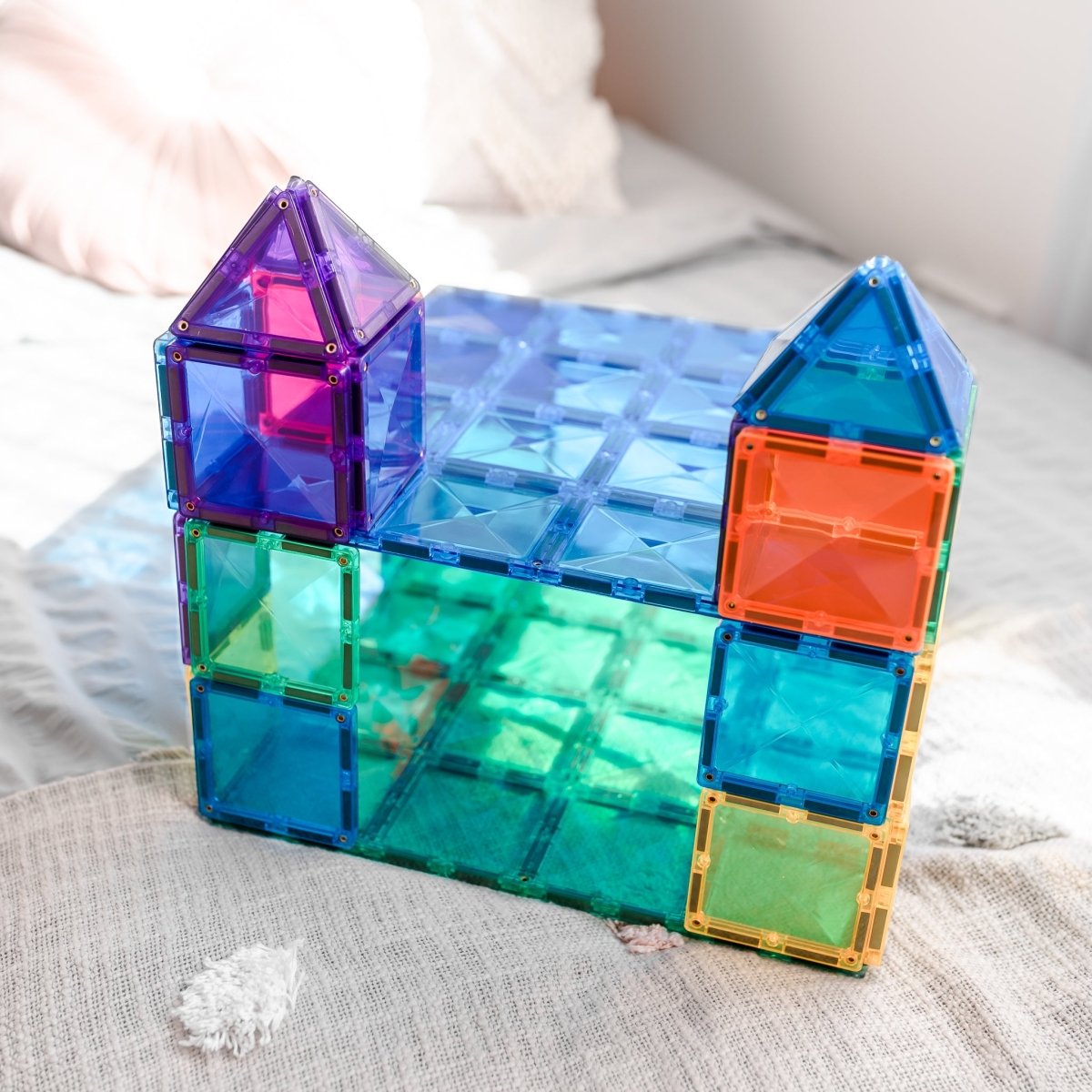 Rainbow Blue & Green Base Plate 2 Piece| CONNETIX Tiles