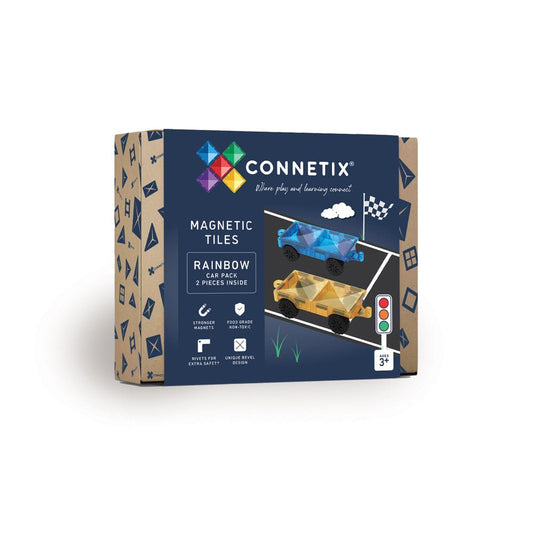 Rainbow Car Pack 2 Piece | Connetix Tiles