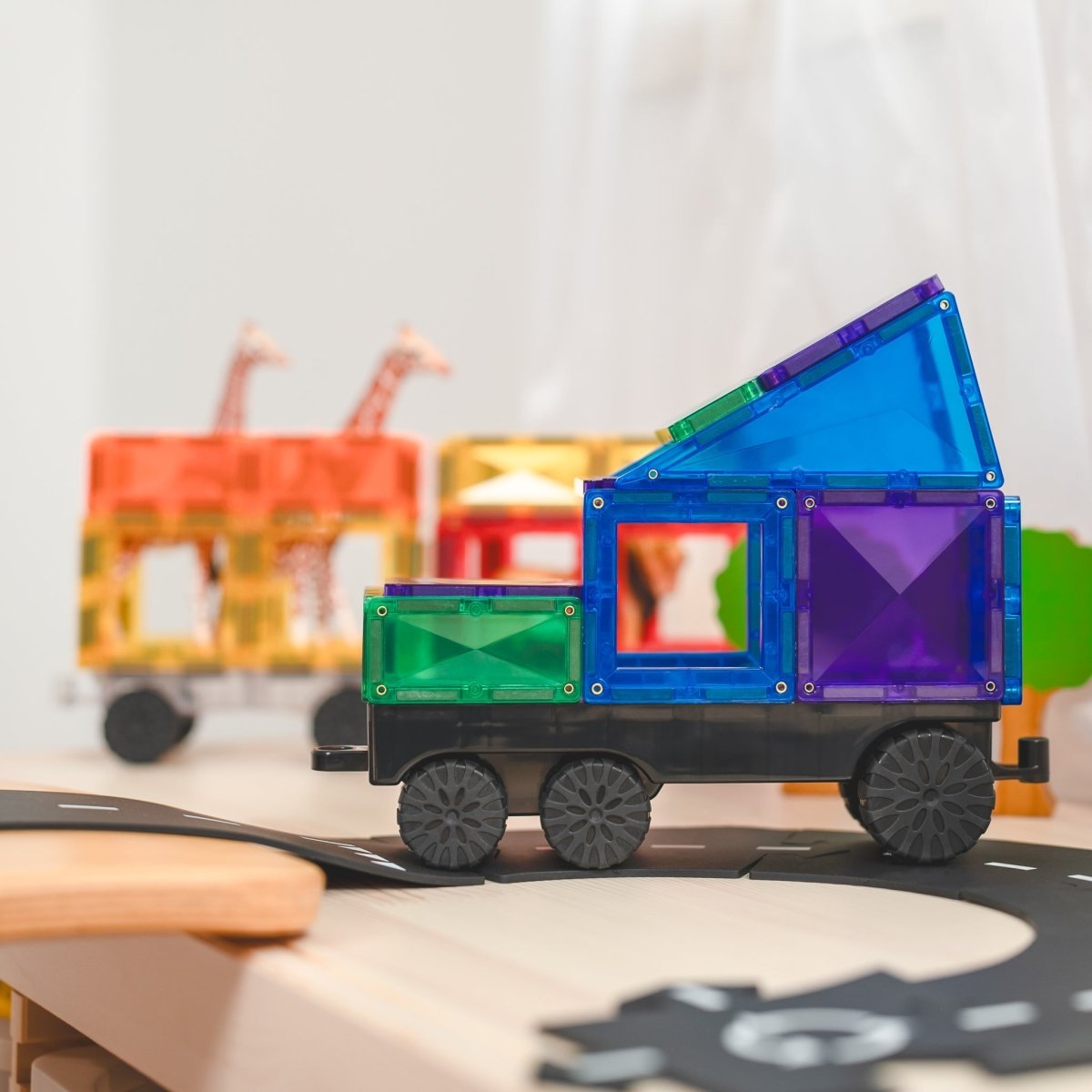 Rainbow Transport Pack 50 Piece | Connetix Tiles