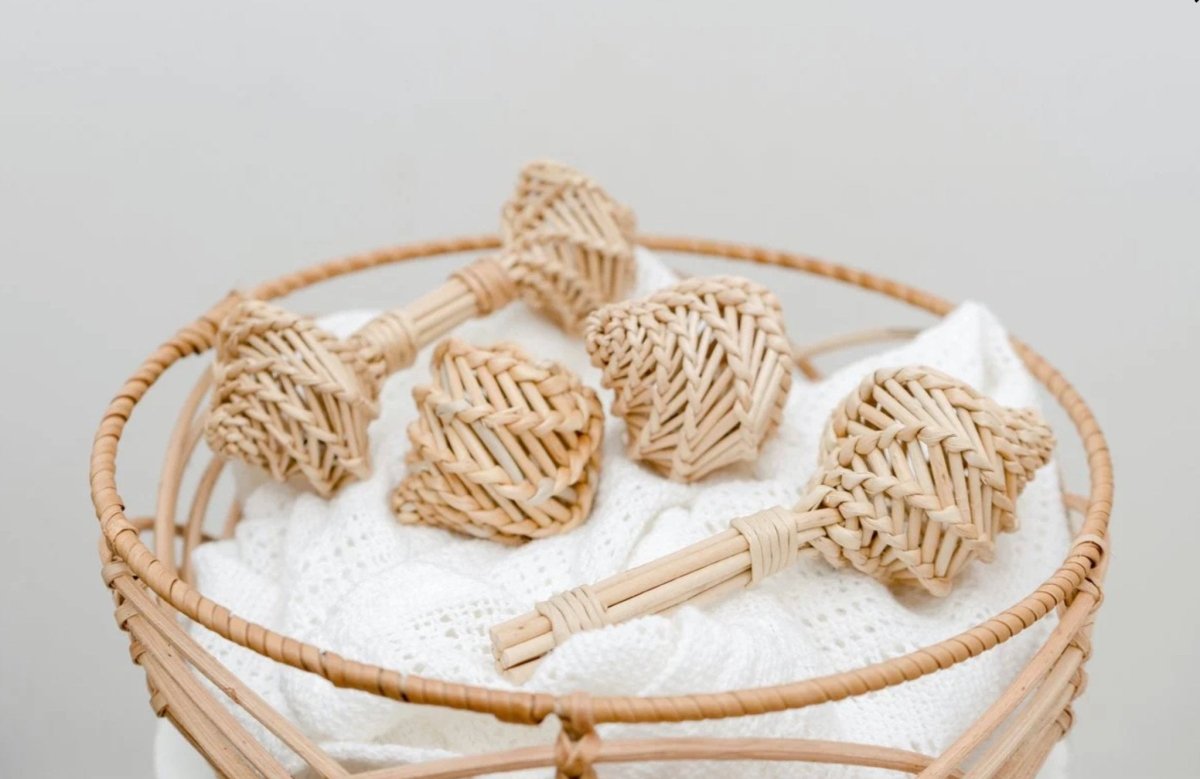 Rattan Egg Shakers by Baby Noise