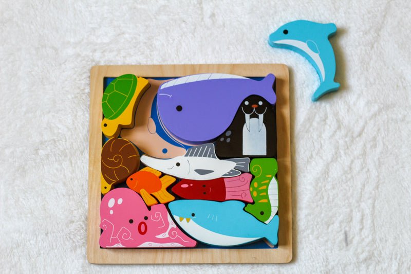 Sea Creatures Chunky Puzzle - Kiddie Connect