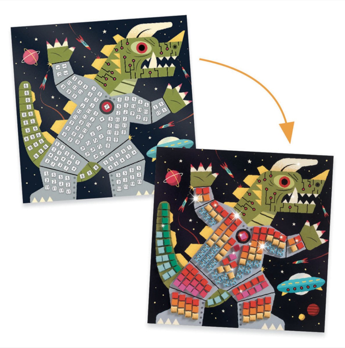 Space Battle Mosaic Kit - Djeco