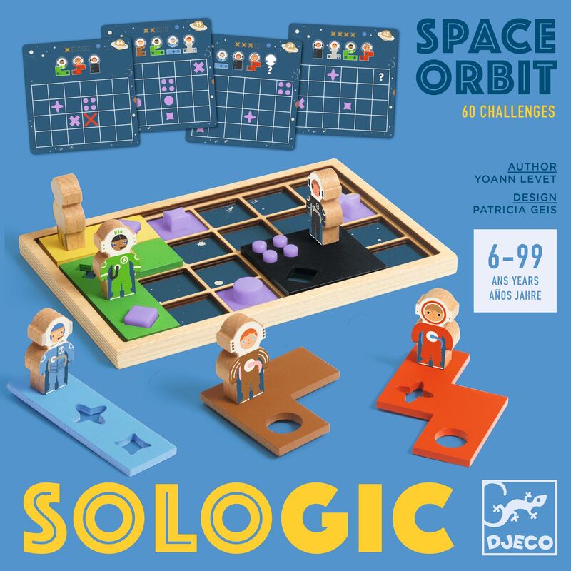 Space Orbit Sologic Game with 60 challenges - Djeco
