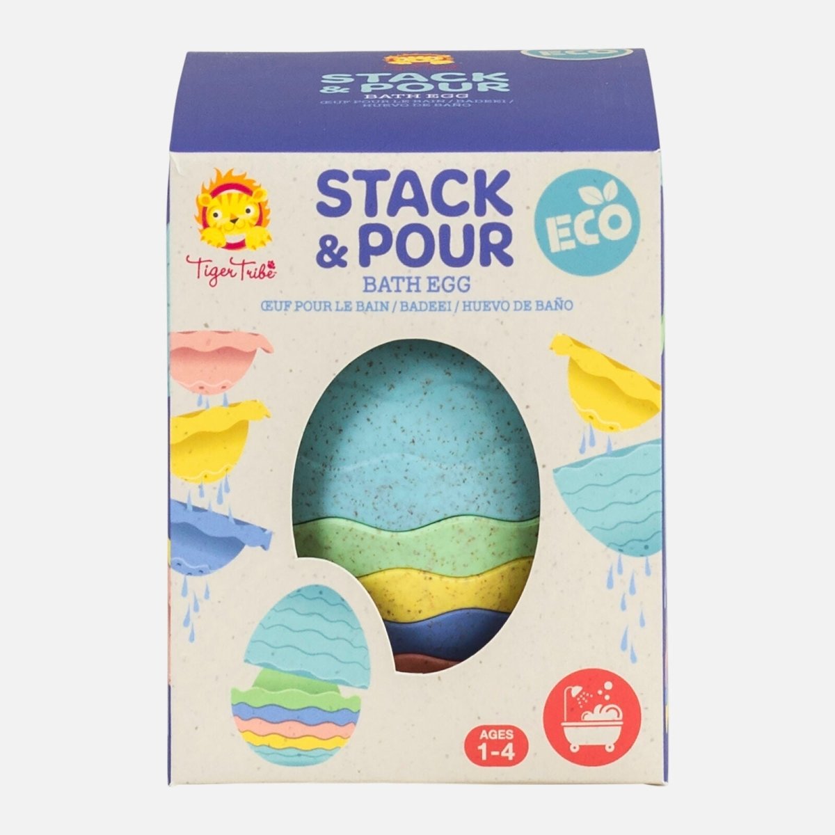 Stack & Pour Eco Bath Egg | Tiger Tribe