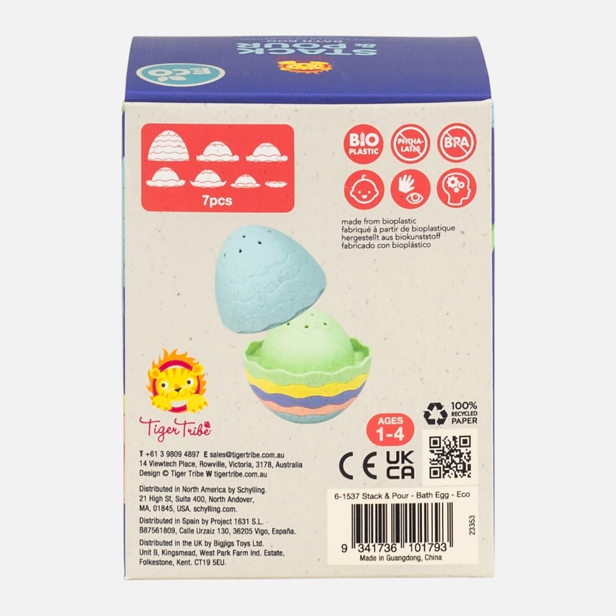 Stack & Pour Eco Bath Egg | Tiger Tribe