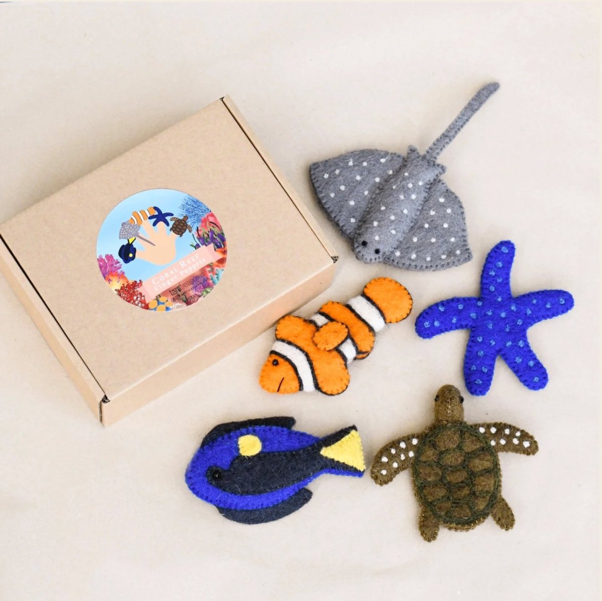 Tara Treasures | Australian Coral Reef Under The Sea - Finger Puppet Set