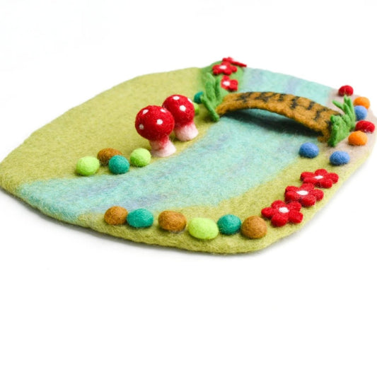 Tara Treasures | Fairy River and Bridge Play Mat Playscape