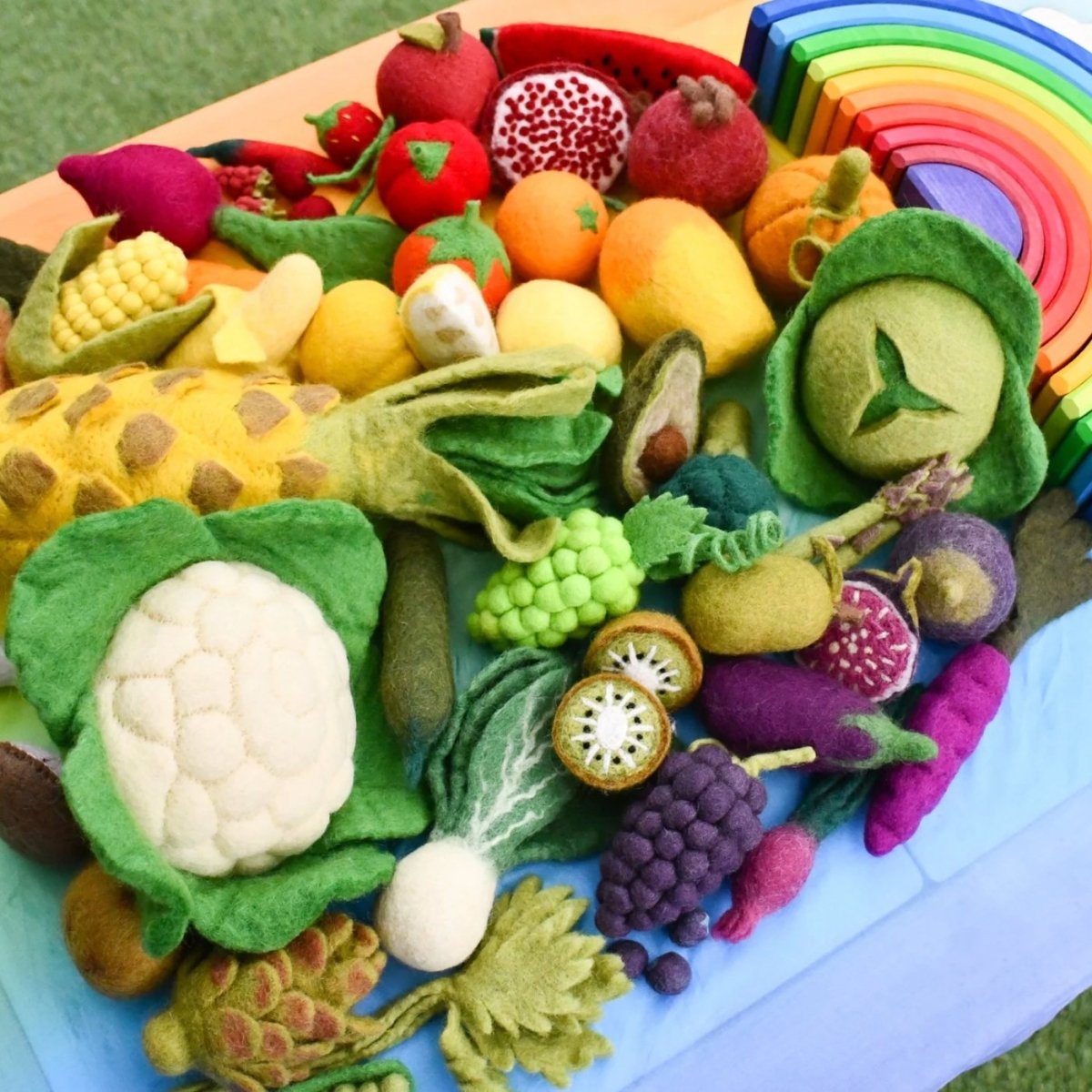 Tara Treasures | Felt Vegetables and Fruits Set B - 11 PIECES