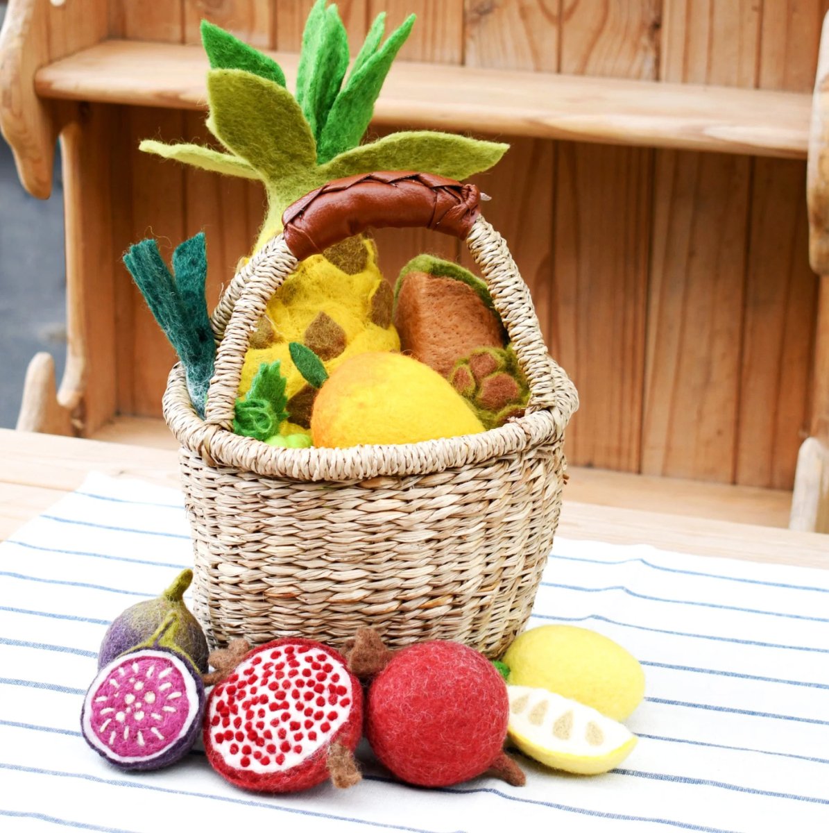 Tara Treasures | Felt Vegetables And Fruits Set D - 12 Pieces