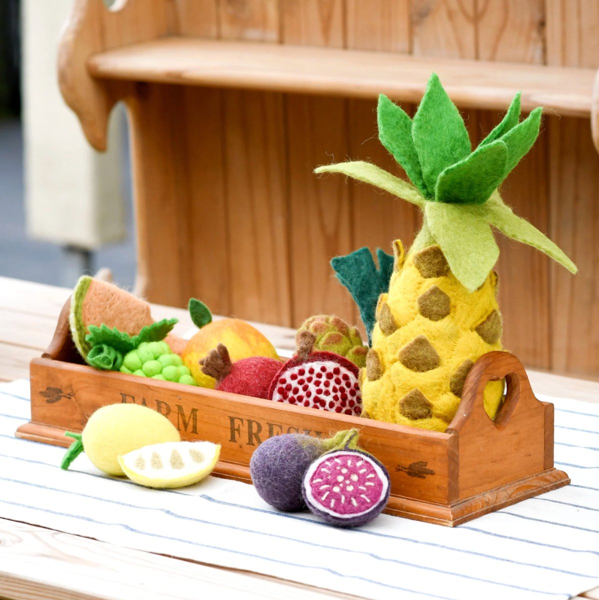 Tara Treasures | Felt Vegetables And Fruits Set D - 12 Pieces