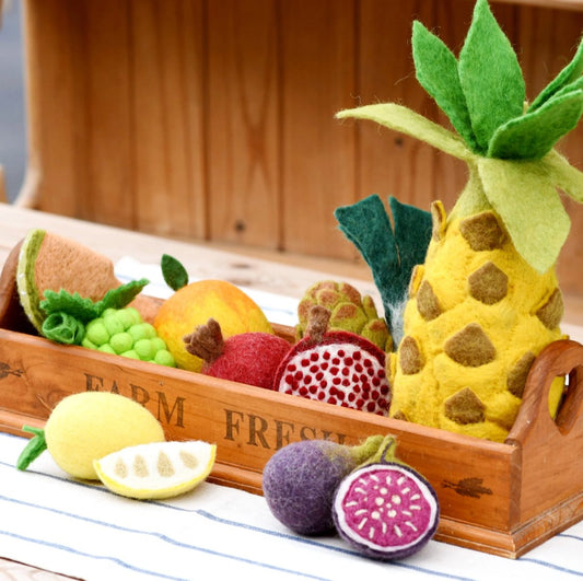 Tara Treasures | Felt Vegetables And Fruits Set D - 12 Pieces