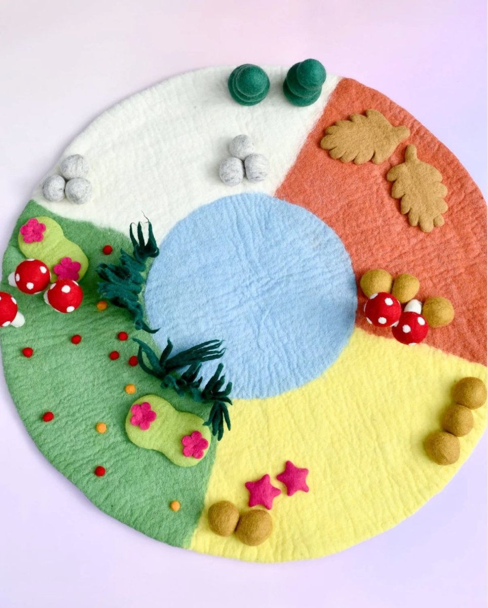 Tara Treasures | Four Seasons Play Mat Playscape (large 85cm diameter)