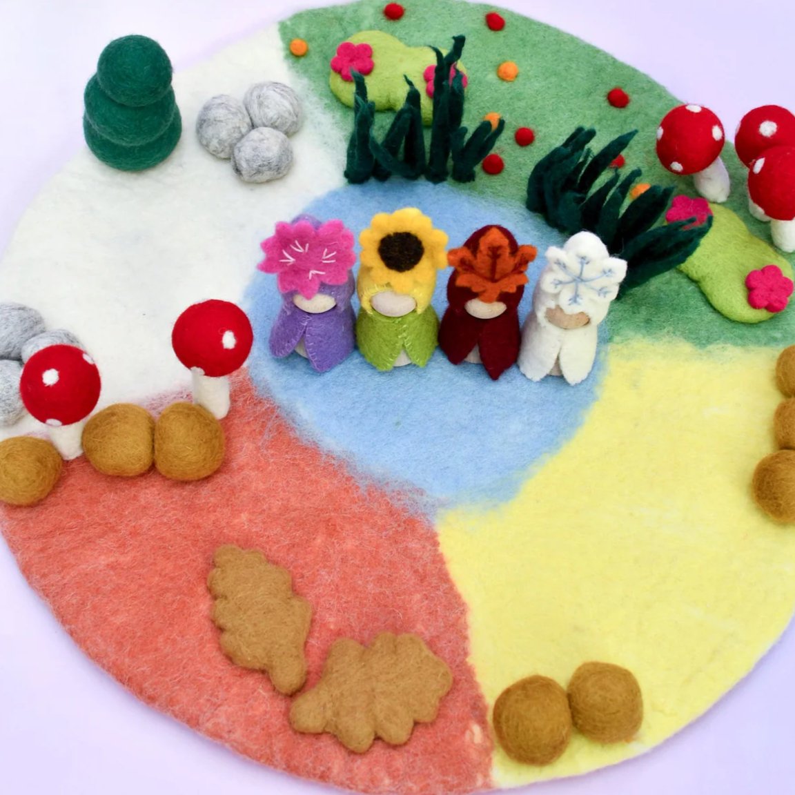 Tara Treasures | Four Seasons Play Mat Playscape (Small 45cm diameter)