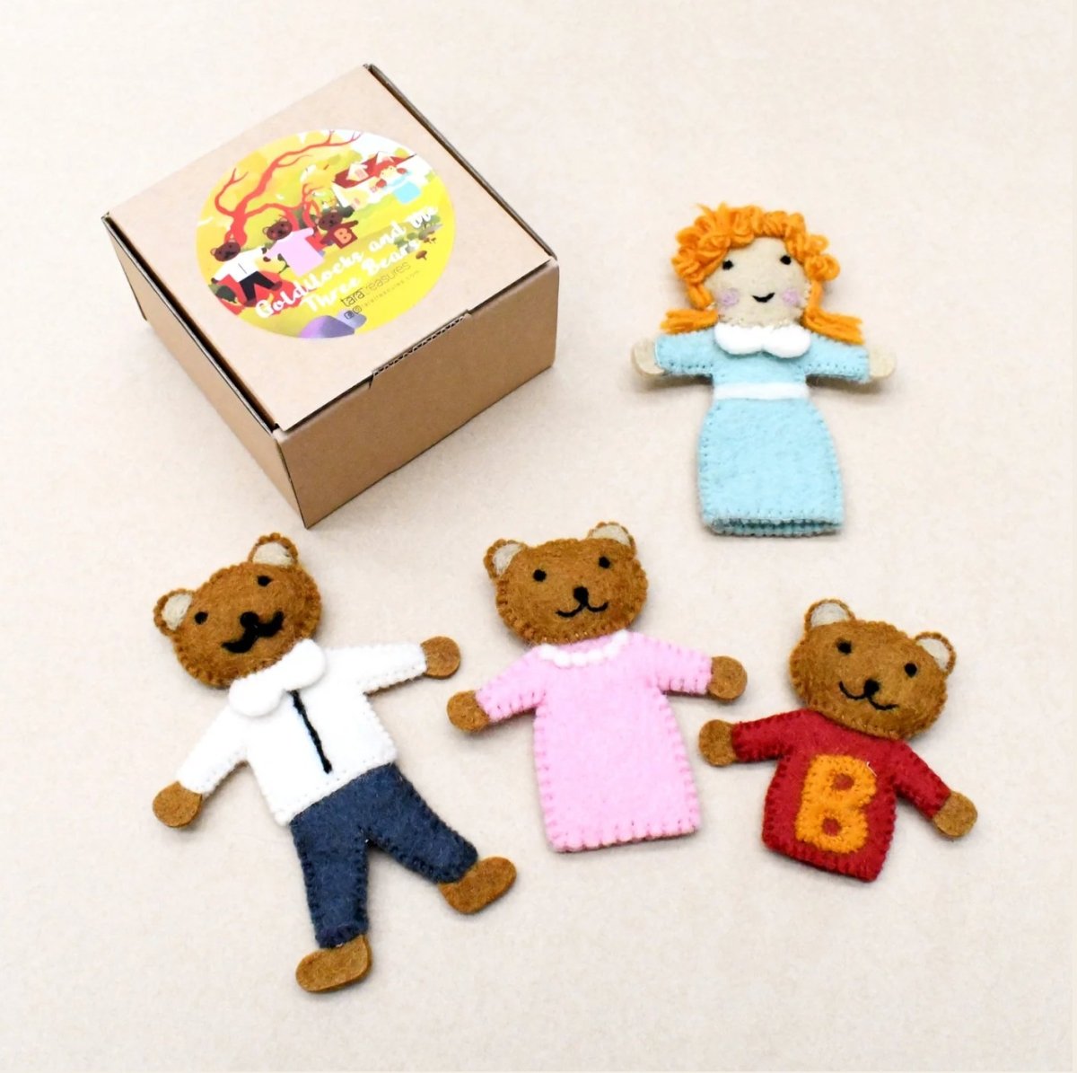 Tara Treasures | Goldilocks and the Three Bears Finger Puppet Set