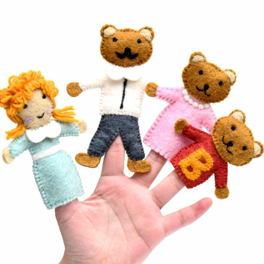 Tara Treasures | Goldilocks and the Three Bears Finger Puppet Set