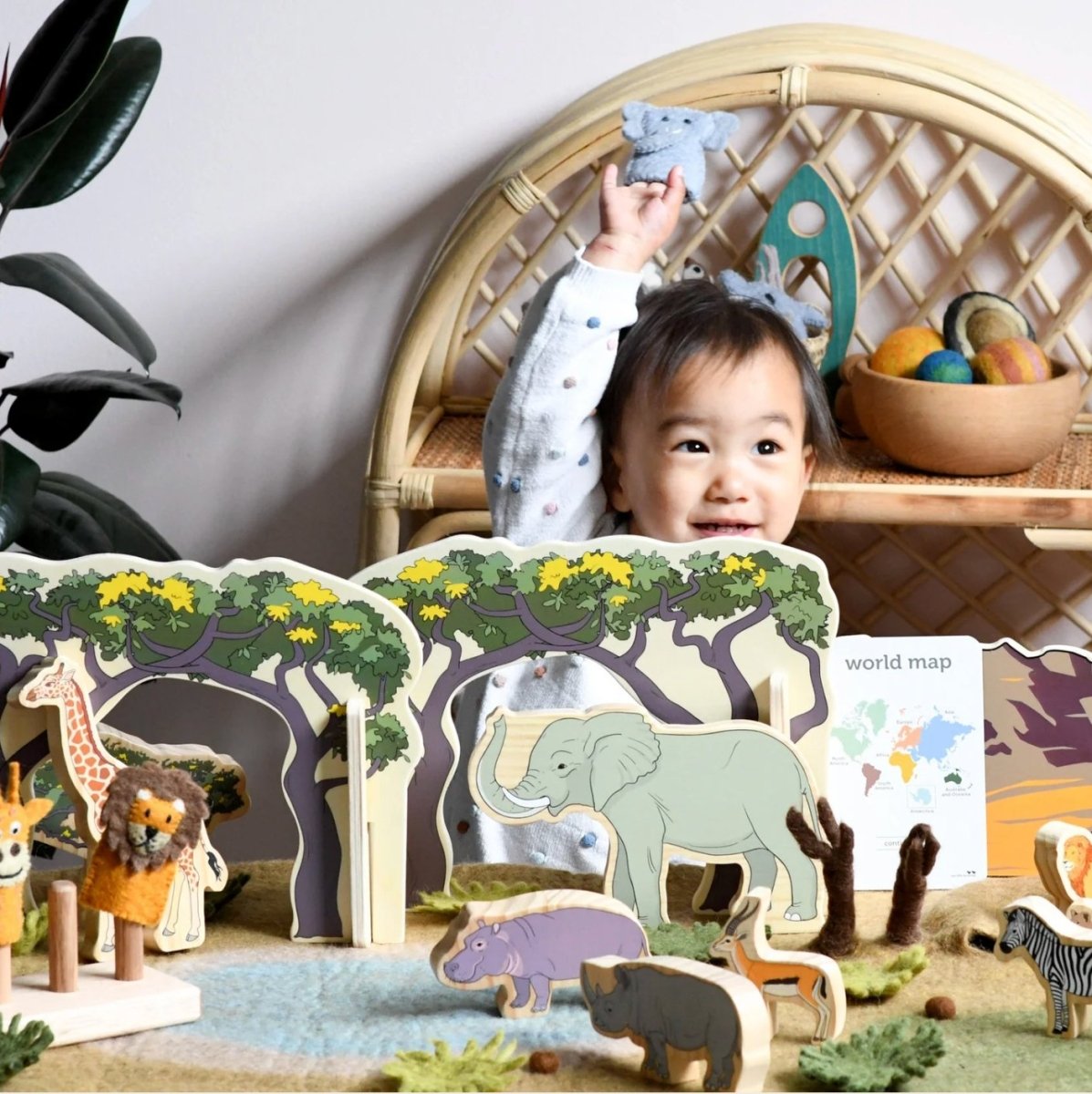 Tara Treasures | Large Safari Play Mat Playscape