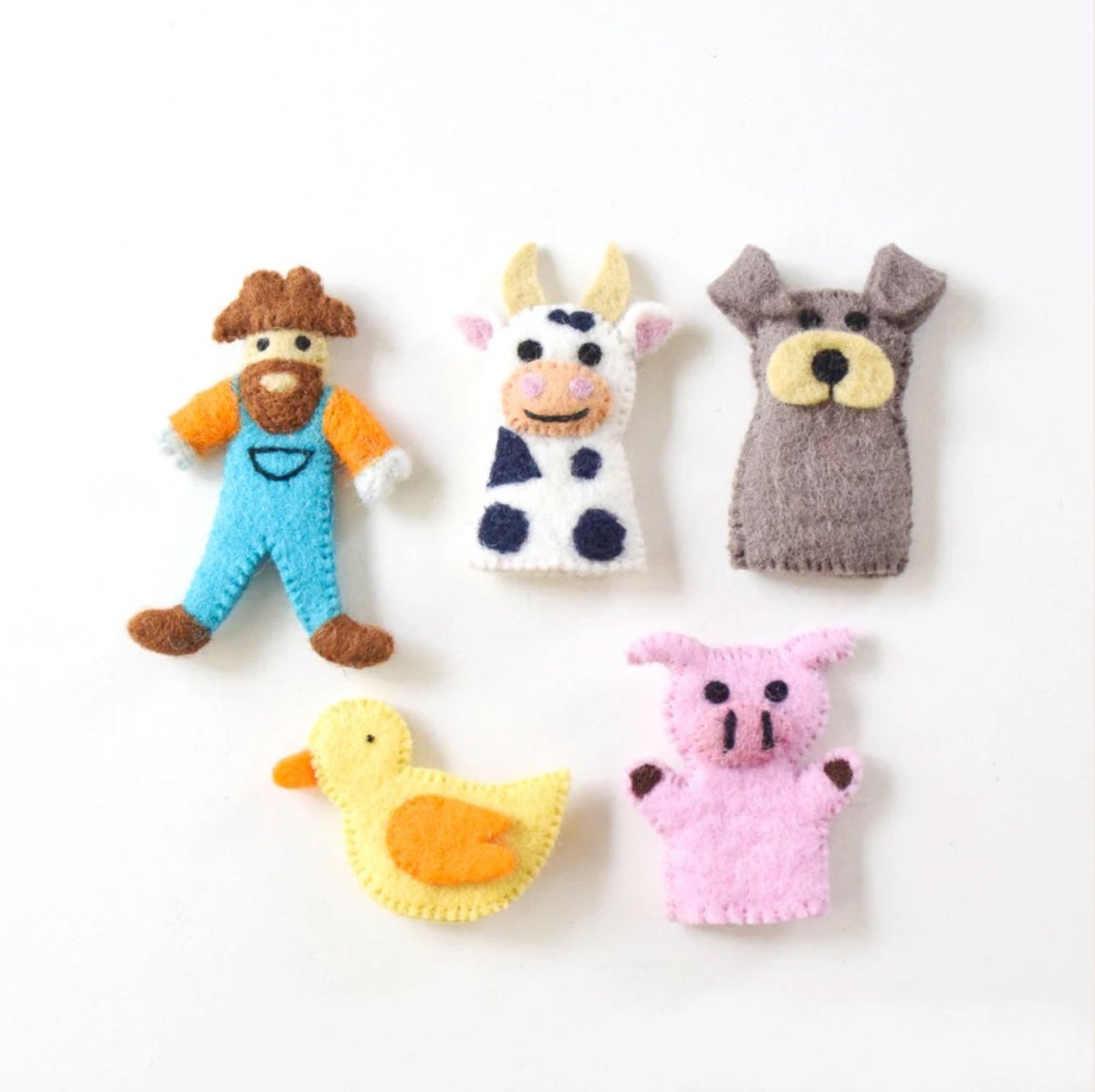 Tara Treasures | Old MacDonald Farm Animals A, Finger Puppet Set