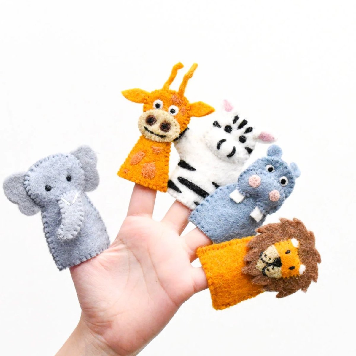 Tara Treasures | Safari Animals Finger Puppet Set