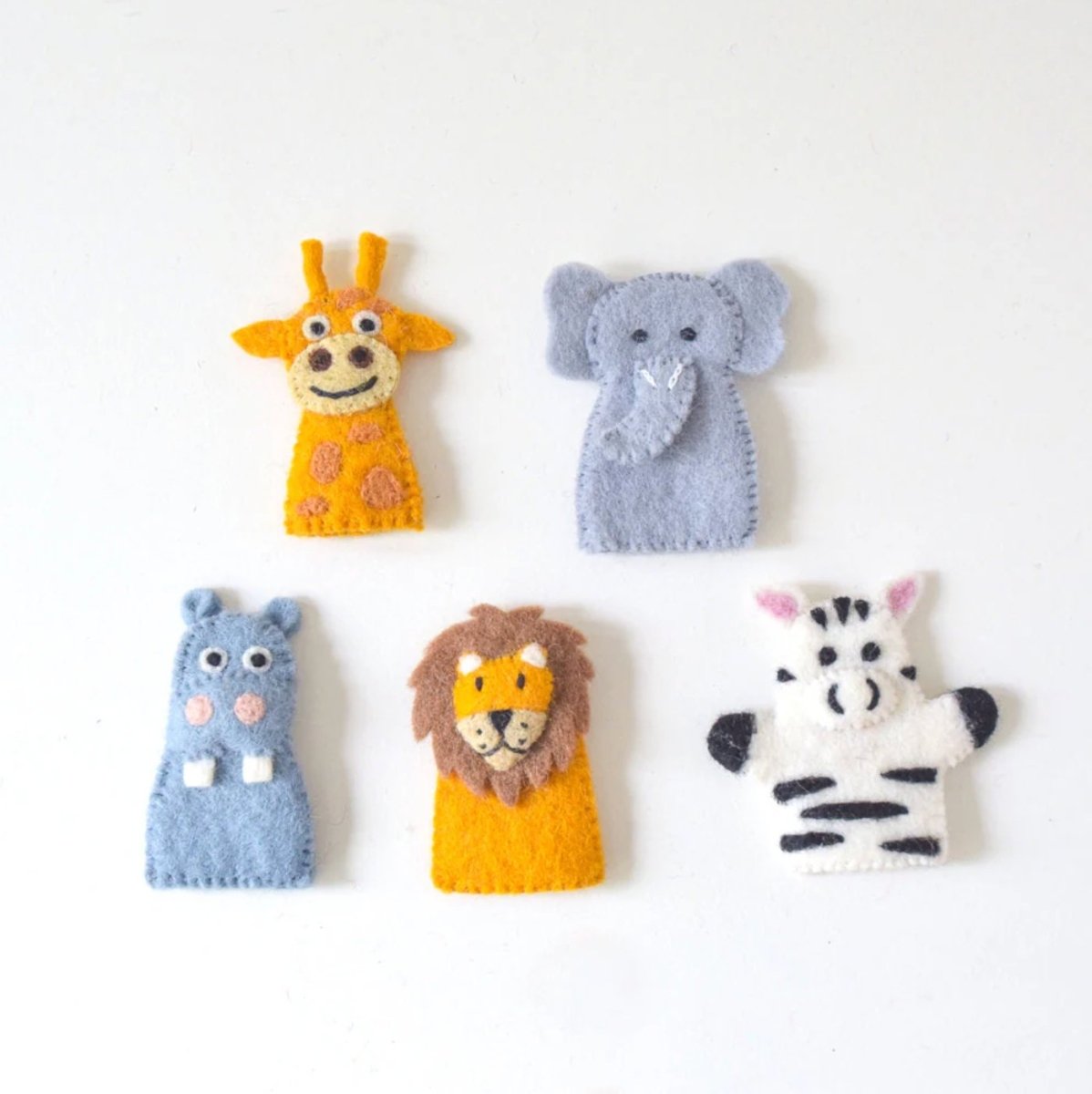 Tara Treasures | Safari Animals Finger Puppet Set