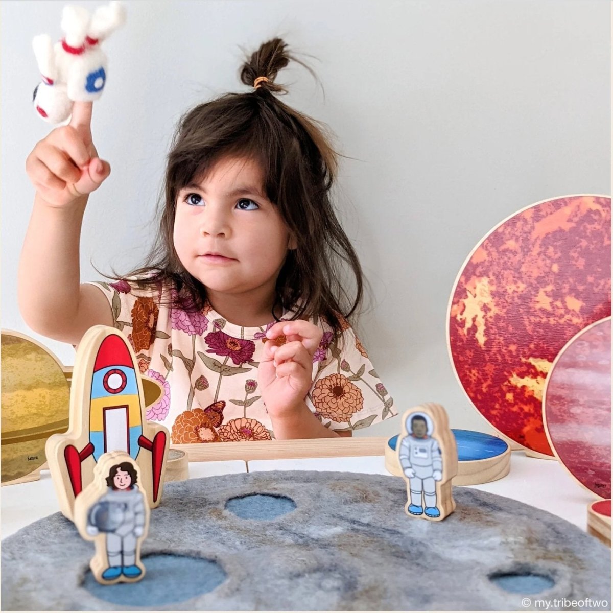 Tara Treasures | Solar System Outer Space Play Mat with Felt Planets