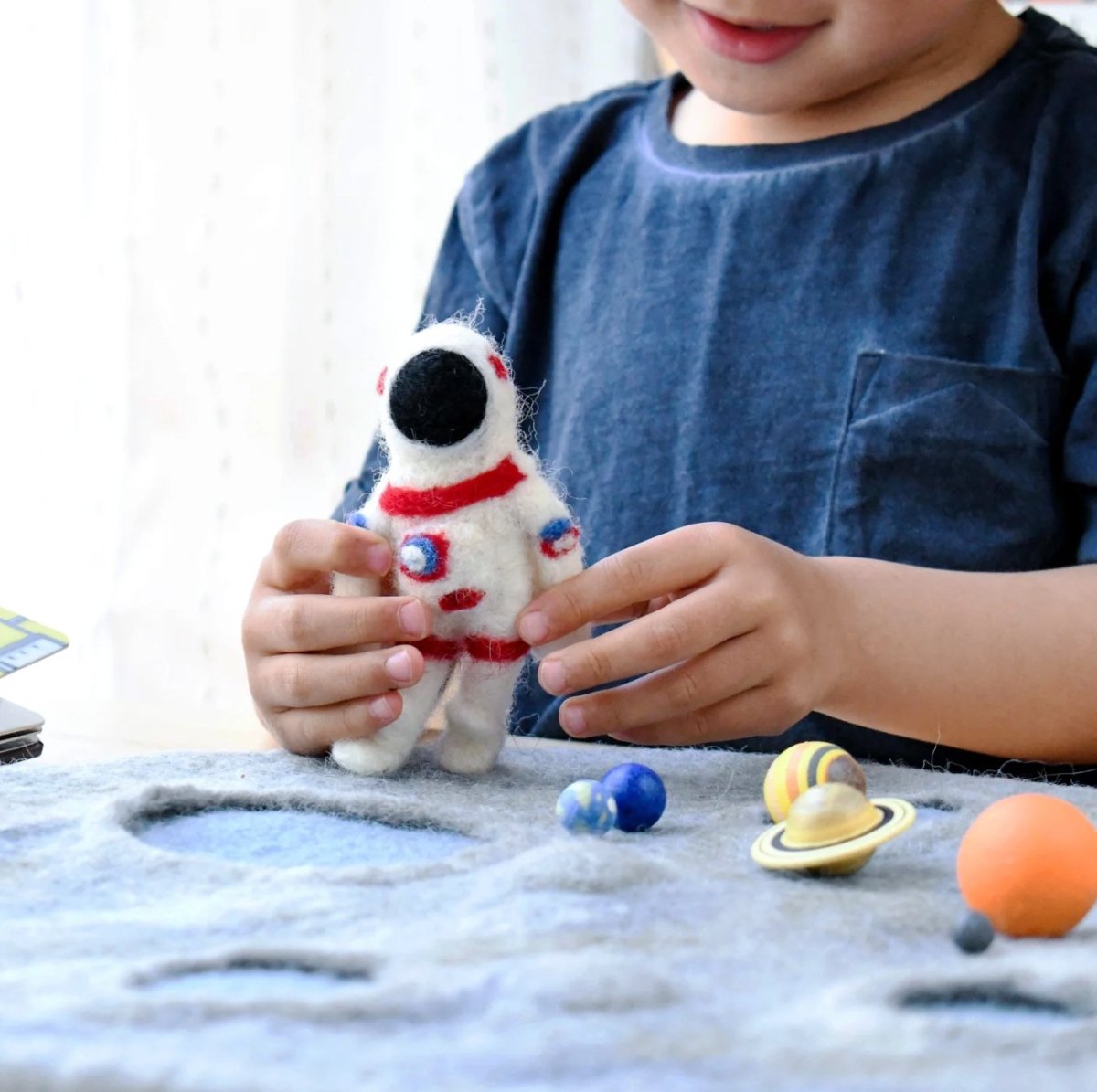 Tara Treasures | Solar System Outer Space Play Mat with Felt Planets