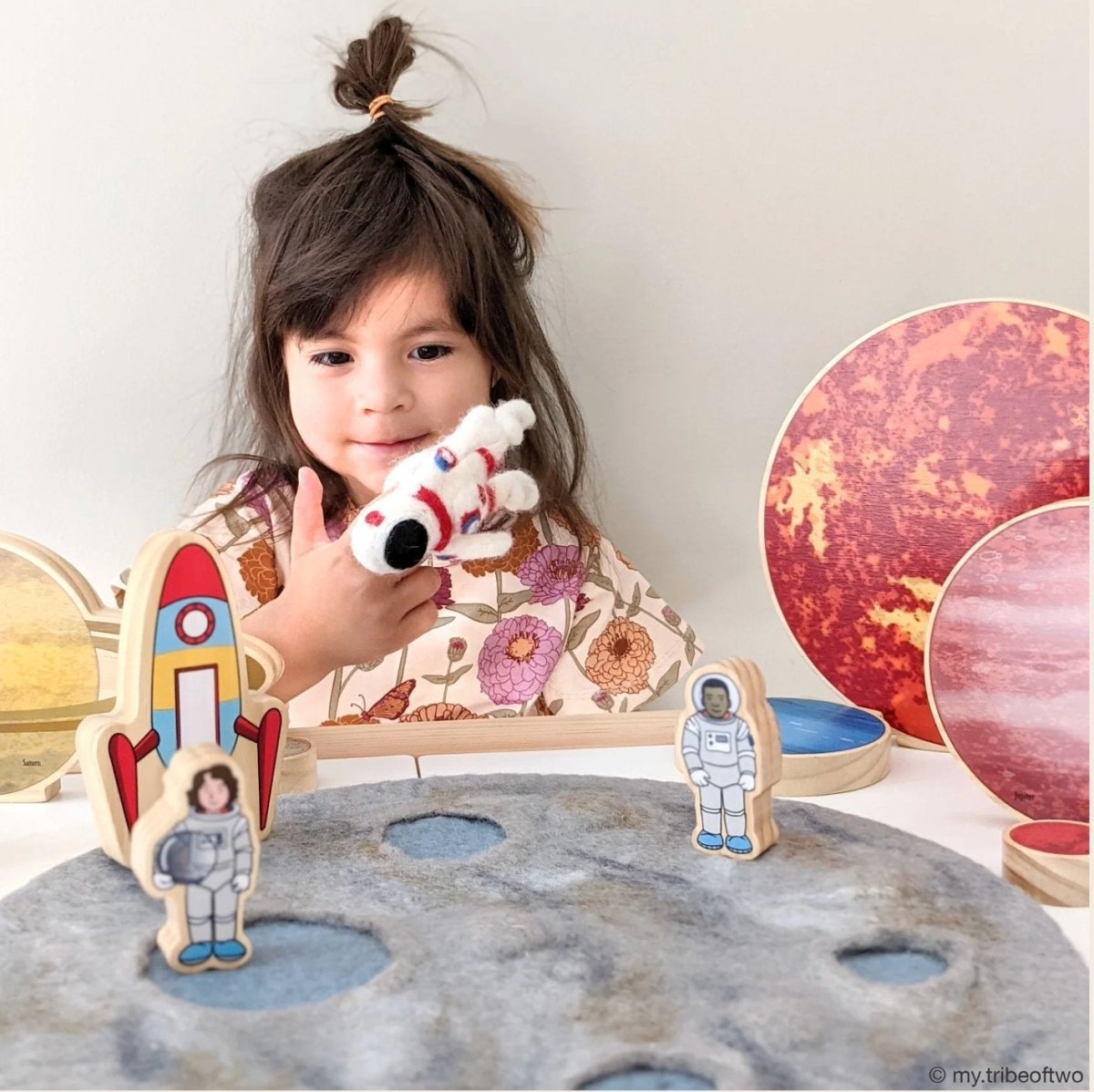 Tara Treasures | Solar System Outer Space Play Mat with Felt Planets