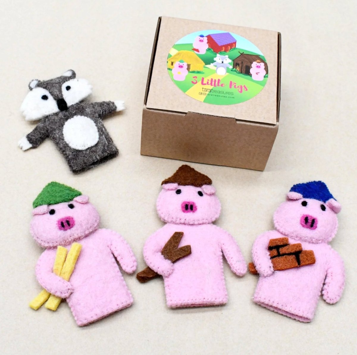 three little pigs finger pippets