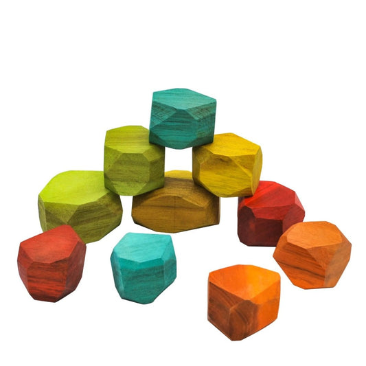 Therapeutic Wooden Stacking Stones | Q Toys