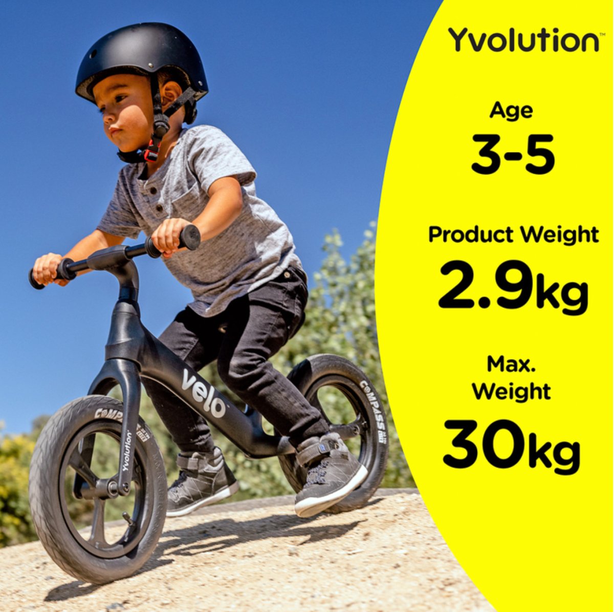 Velo Pro Balance Bike Black - Yvolution