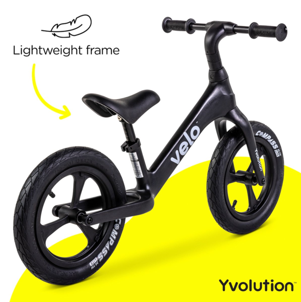 Velo Pro Balance Bike Black - Yvolution