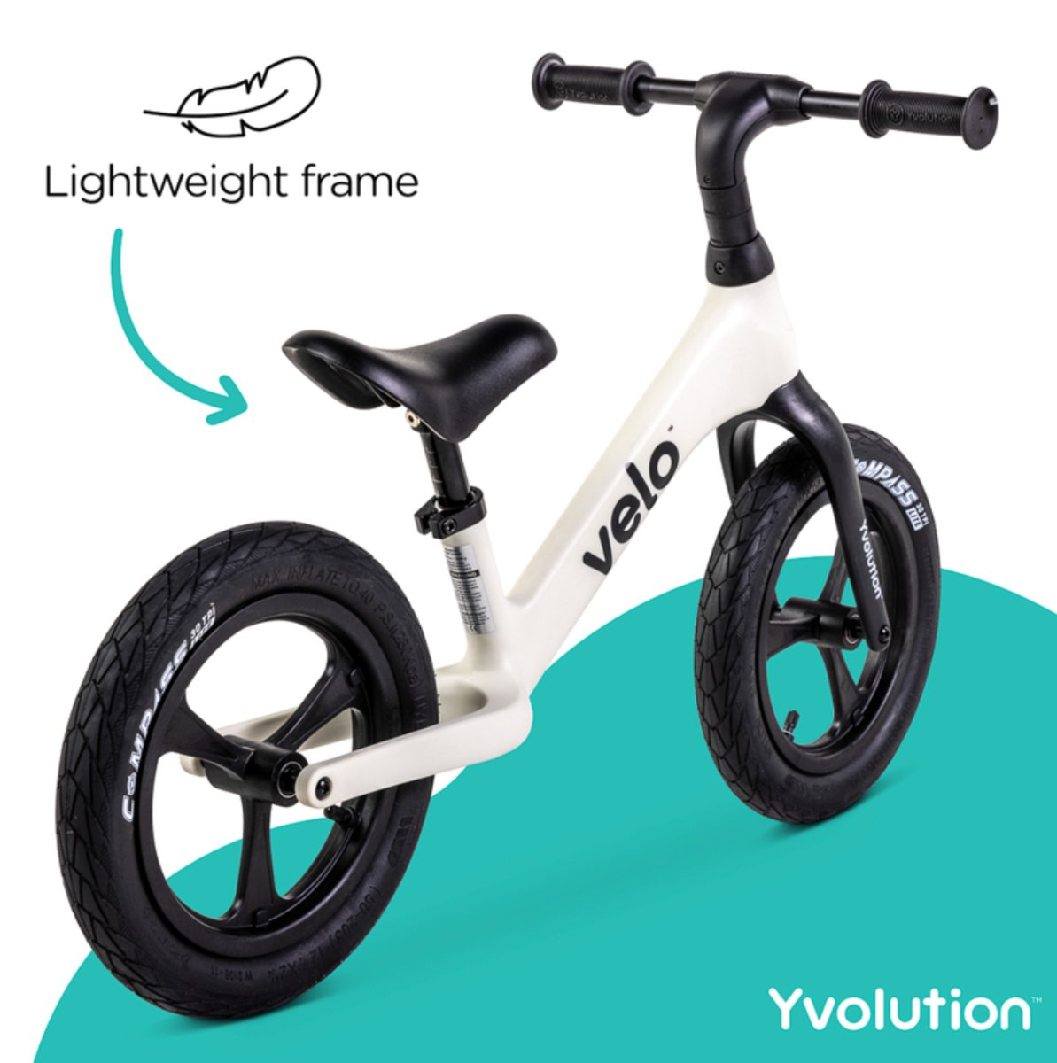 Velo Pro Balance Bike White - Yvolution