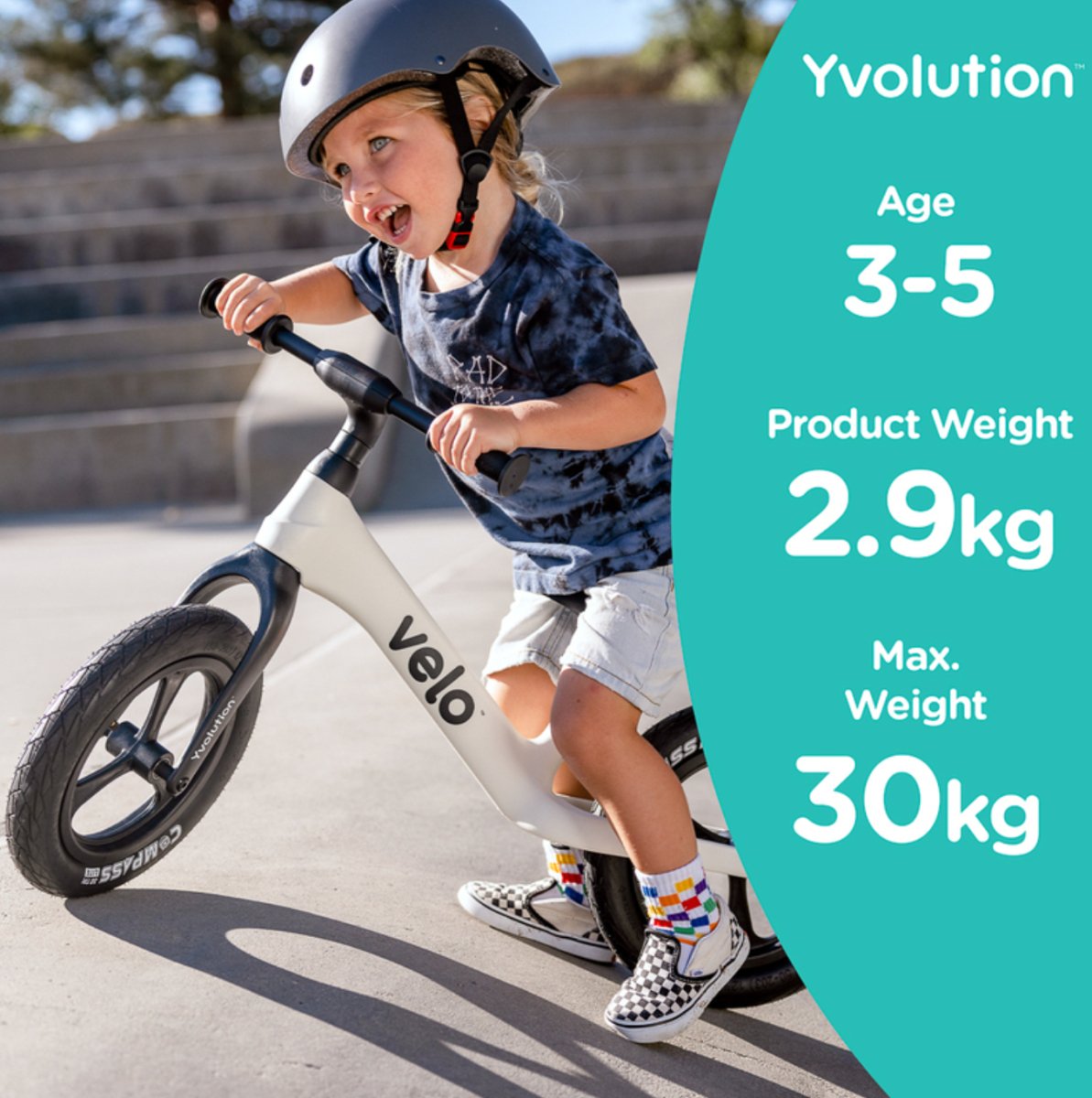 Velo Pro Balance Bike White - Yvolution