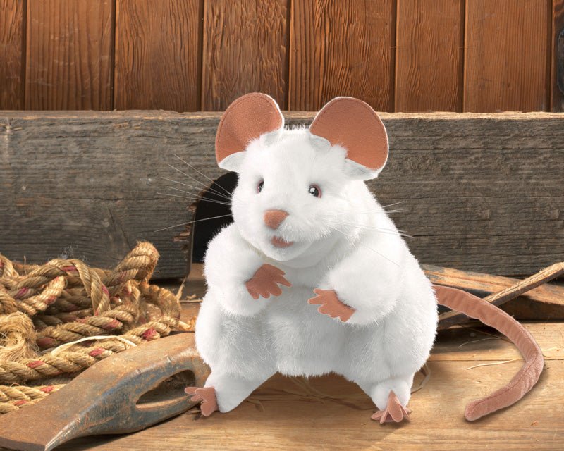 White Mouse Hand Puppet - Folkmanis