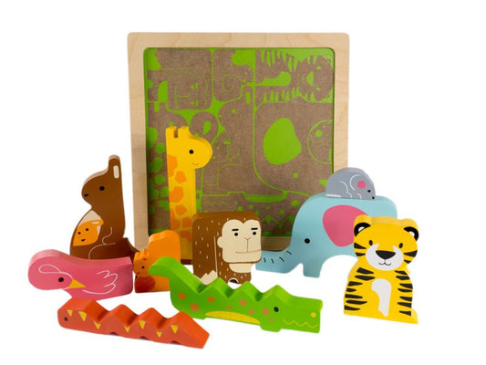 Wild Animal Chunky Puzzle - Kiddie Connect