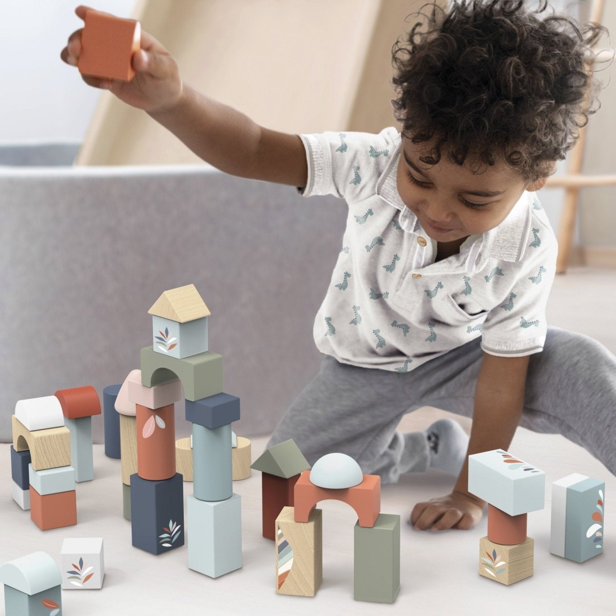 Wooden Building Blocks 50 pc set | Speedy Monkey