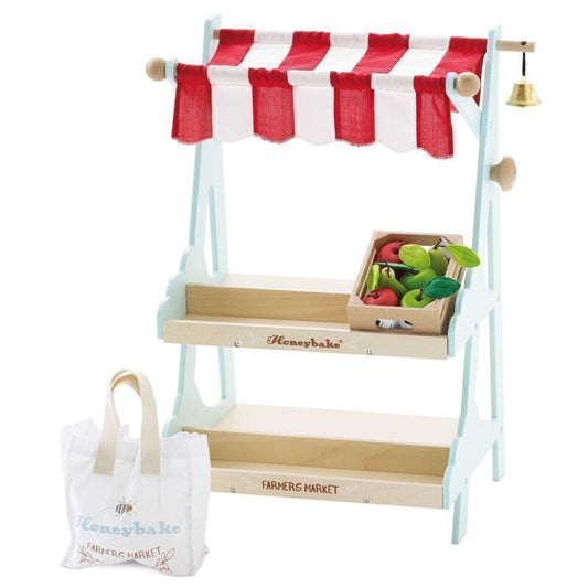 Wooden Market Stall & Fruit Play Food Crate - Le Toy Van