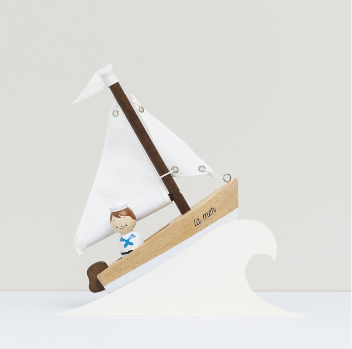 Wooden Sailing Boat & Captain - Le Toy Van