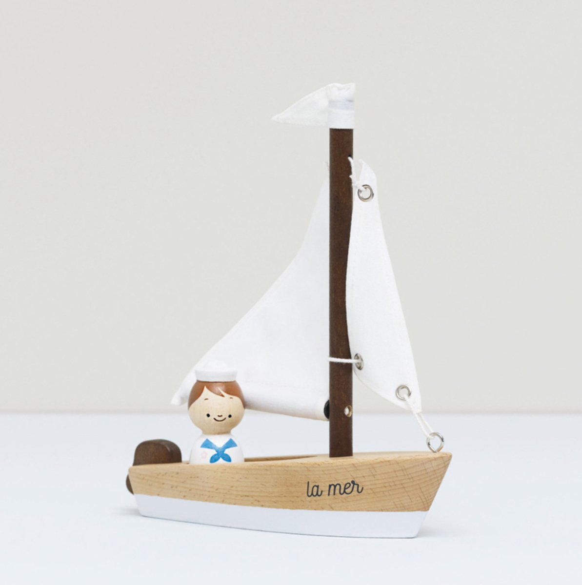 Wooden Sailing Boat & Captain - Le Toy Van