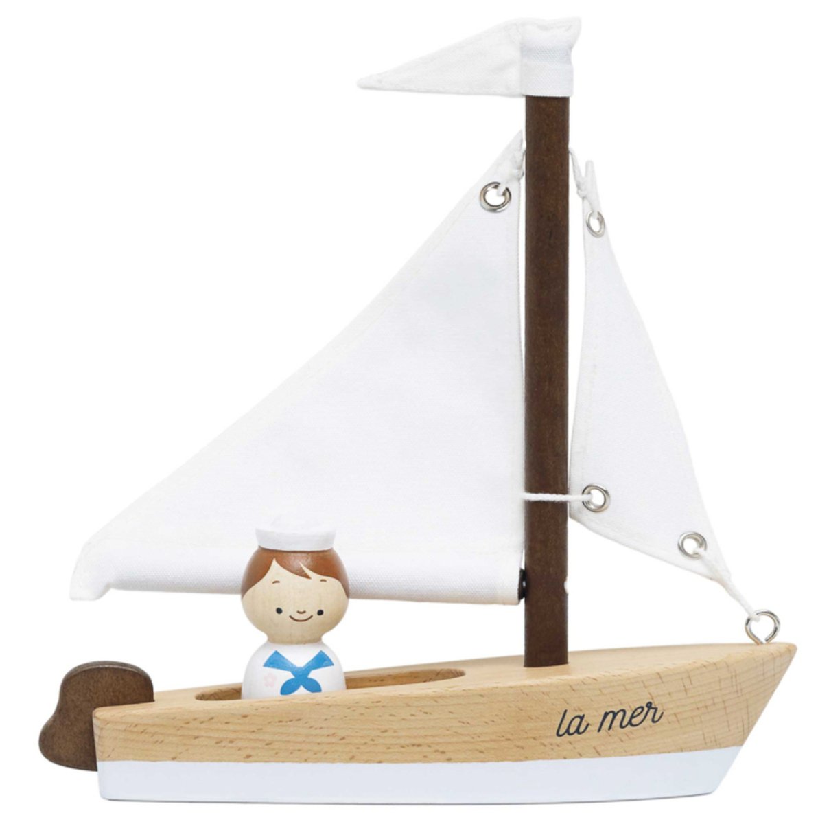 Wooden Sailing Boat & Captain - Le Toy Van