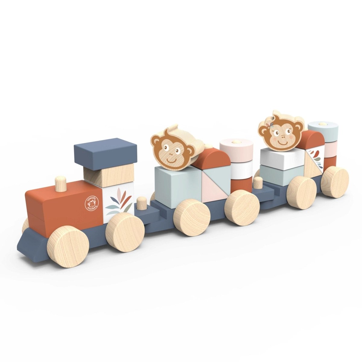 Wooden Stacking Train | Speedy Monkey