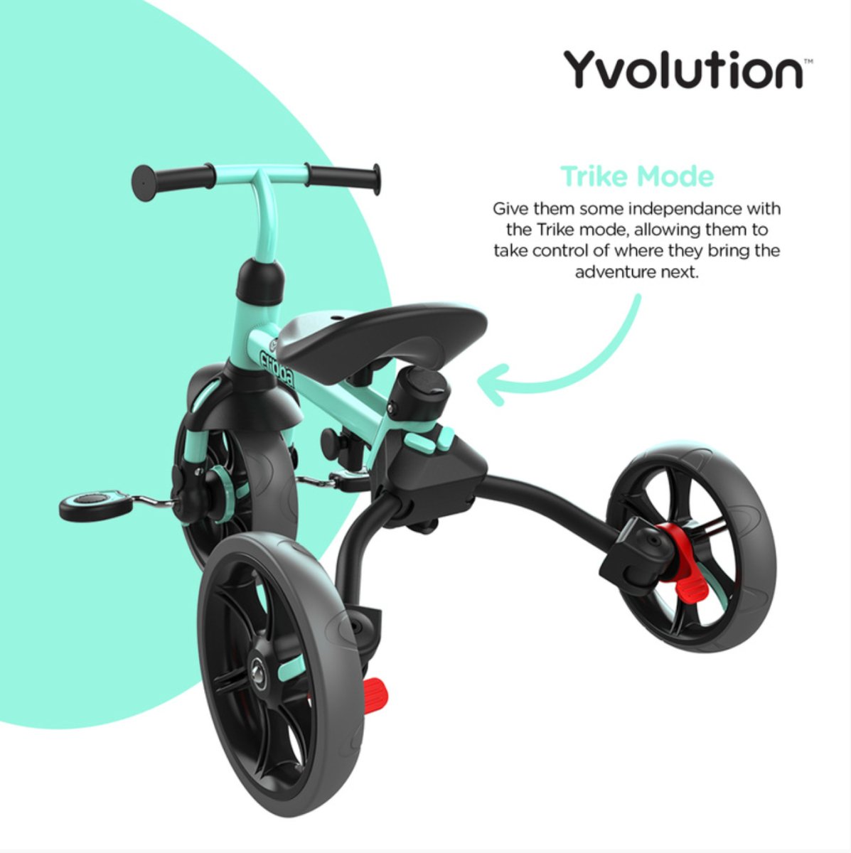 YVelo Flippa Trike 4 in 1 - Yvolution (Green)