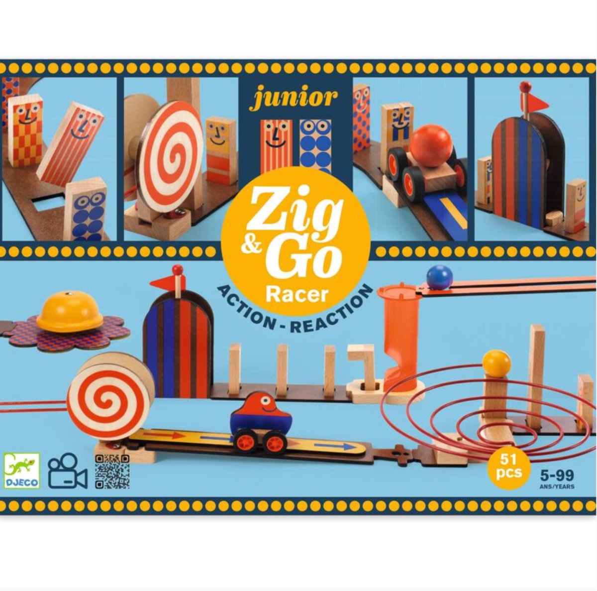 Zig & Go Junior 51pc Racer Set - Djeco