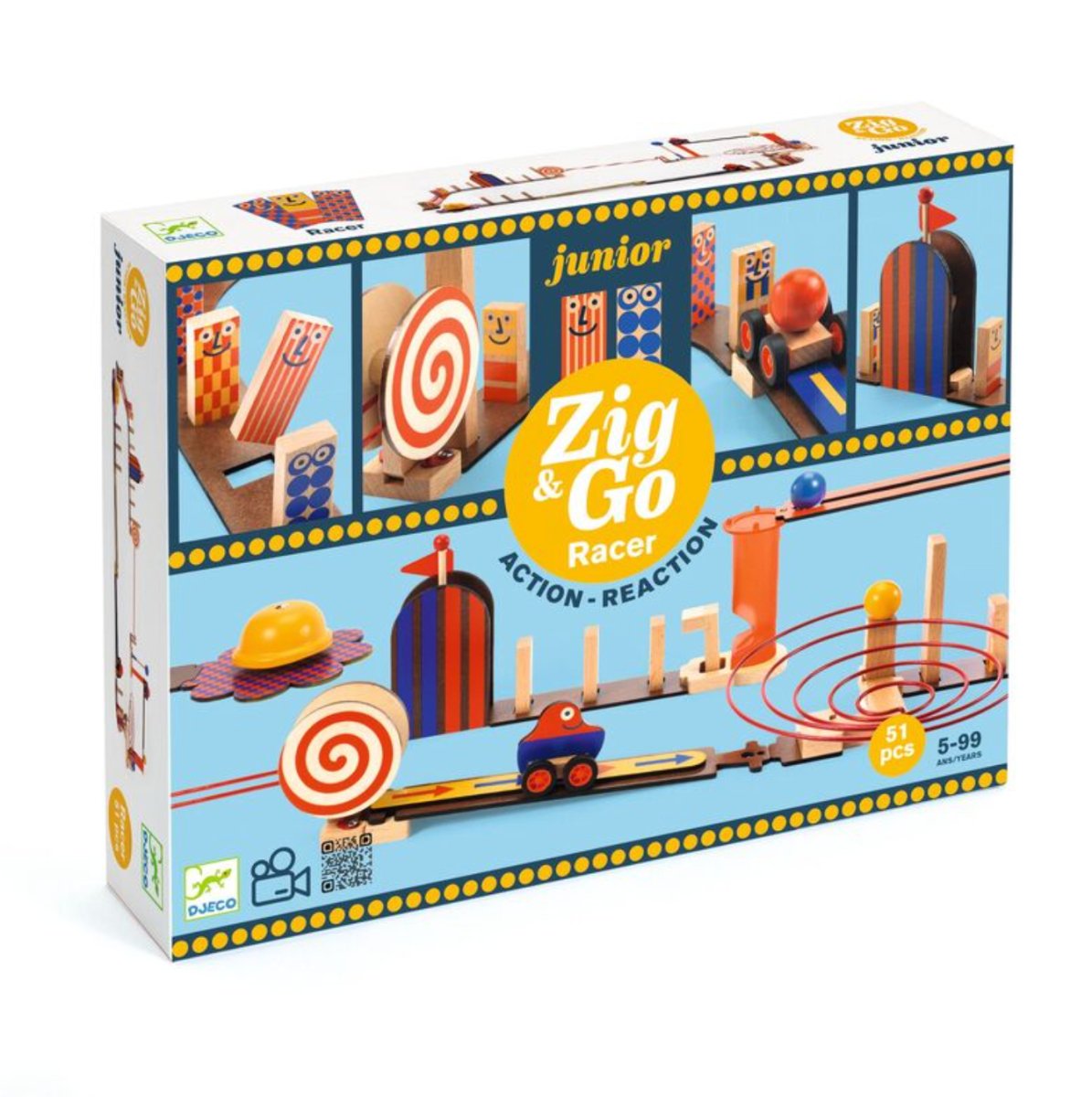 Zig & Go Junior 51pc Racer Set - Djeco